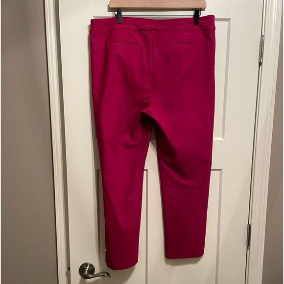 Chico's Ankle Pants Bridgette Slim Orchid Flower Size 14 - Picture 2 of 10